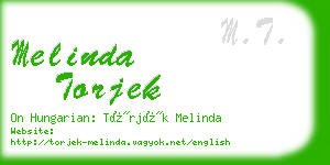 melinda torjek business card